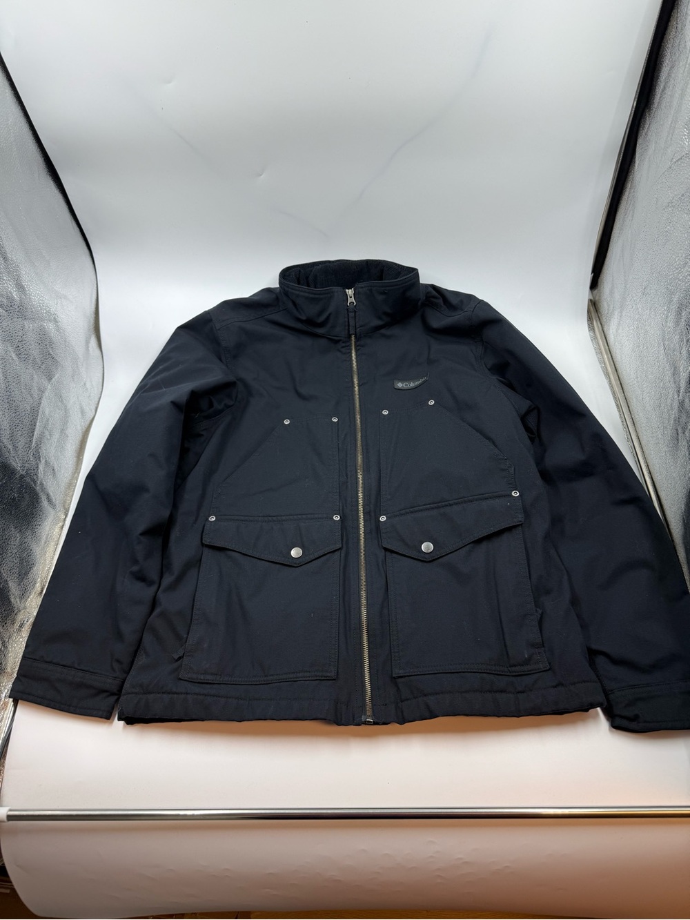Columbia Loma Vista Jacket Snap Button Water Resistant Canvas Size Med